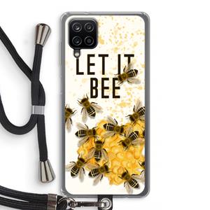 CaseCompany Let it bee: Samsung Galaxy A12 Transparant Hoesje met koord