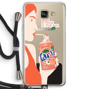 CaseCompany Peach please!: Samsung Galaxy A5 (2016) Transparant Hoesje met koord