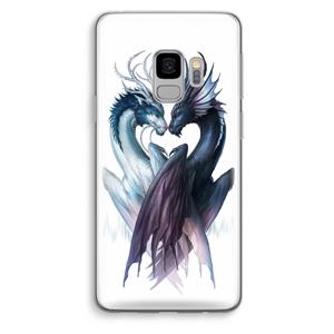 CaseCompany Yin Yang Dragons: Samsung Galaxy S9 Transparant Hoesje