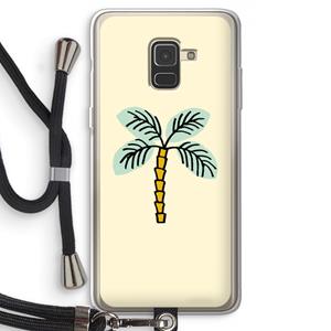 CaseCompany Palmboom: Samsung Galaxy A8 (2018) Transparant Hoesje met koord