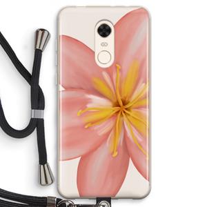 CaseCompany Pink Ellila Flower: Xiaomi Redmi 5 Transparant Hoesje met koord