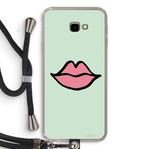 CaseCompany Kusje: Samsung Galaxy J4 Plus Transparant Hoesje met koord