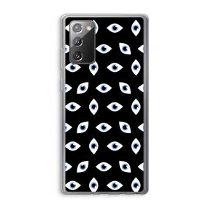 CaseCompany Eyes pattern: Samsung Galaxy Note 20 / Note 20 5G Transparant Hoesje