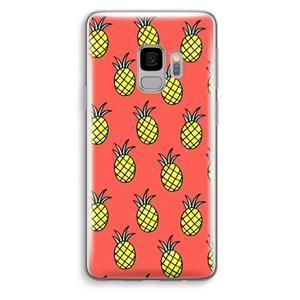 CaseCompany Ananas: Samsung Galaxy S9 Transparant Hoesje