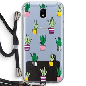 CaseCompany Sanseveria: Samsung Galaxy J5 (2017) Transparant Hoesje met koord