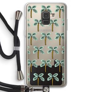 CaseCompany Paradise: Samsung Galaxy A8 (2018) Transparant Hoesje met koord