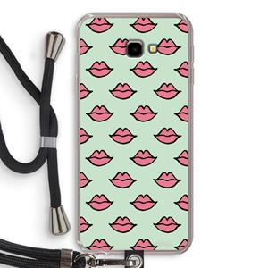 CaseCompany Lipjes: Samsung Galaxy J4 Plus Transparant Hoesje met koord