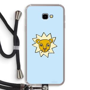 CaseCompany Kleine leeuw: Samsung Galaxy J4 Plus Transparant Hoesje met koord