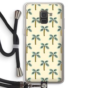 CaseCompany Paradise: Samsung Galaxy A8 (2018) Transparant Hoesje met koord
