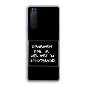 CaseCompany Schotelvod: Sony Xperia 5 II Transparant Hoesje