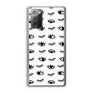 CaseCompany Eye pattern #2: Samsung Galaxy Note 20 / Note 20 5G Transparant Hoesje