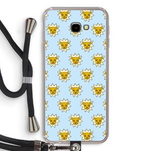 CaseCompany Leeuwenkoppen: Samsung Galaxy J4 Plus Transparant Hoesje met koord