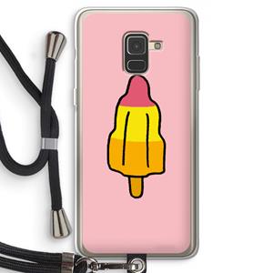 CaseCompany Raketijsje: Samsung Galaxy A8 (2018) Transparant Hoesje met koord