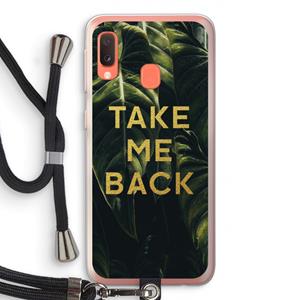 CaseCompany Take me back: Samsung Galaxy A20e Transparant Hoesje met koord