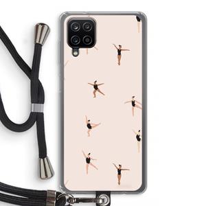 CaseCompany Dancing #1: Samsung Galaxy A12 Transparant Hoesje met koord