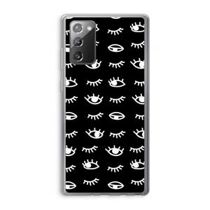 CaseCompany Eye pattern #3: Samsung Galaxy Note 20 / Note 20 5G Transparant Hoesje