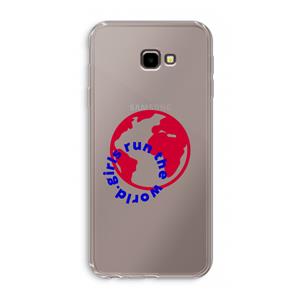 CaseCompany Run The World: Samsung Galaxy J4 Plus Transparant Hoesje