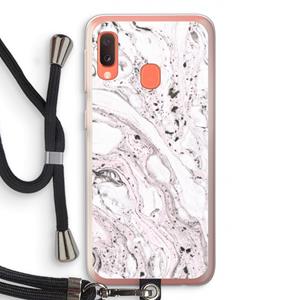 CaseCompany Mengelmoes: Samsung Galaxy A20e Transparant Hoesje met koord