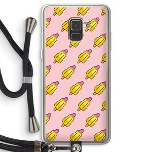CaseCompany Waterijsjes: Samsung Galaxy A8 (2018) Transparant Hoesje met koord