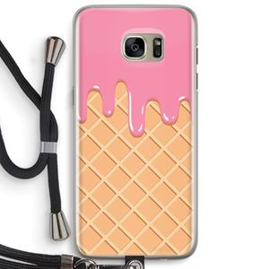 CaseCompany Ice cream: Samsung Galaxy S7 Edge Transparant Hoesje met koord