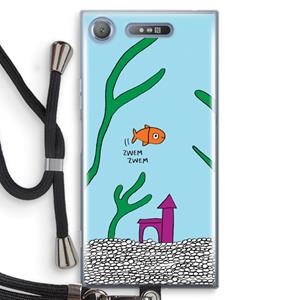 CaseCompany Aquarium: Sony Xperia XZ1 Transparant Hoesje met koord