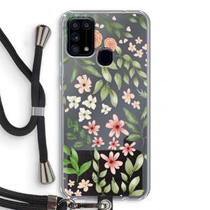 CaseCompany Botanical sweet flower heaven: Samsung Galaxy M31 Transparant Hoesje met koord