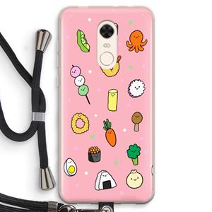 CaseCompany Happy bento friends: Xiaomi Redmi 5 Transparant Hoesje met koord