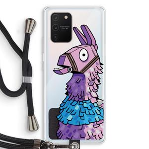 CaseCompany Lama: Samsung Galaxy S10 Lite Transparant Hoesje met koord