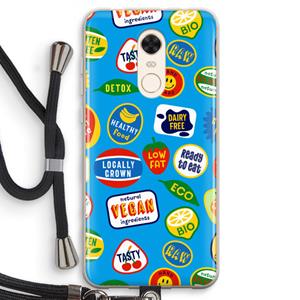 CaseCompany Fruitsticker: Xiaomi Redmi 5 Transparant Hoesje met koord