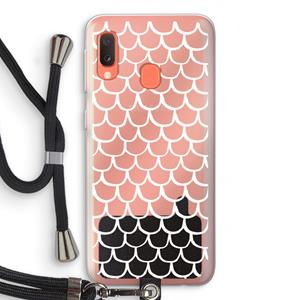 CaseCompany Dakpannetjes: Samsung Galaxy A20e Transparant Hoesje met koord
