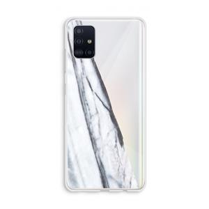 CaseCompany Gestreepte marmer: Galaxy A51 4G Transparant Hoesje