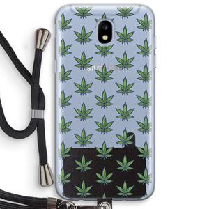 CaseCompany Weed: Samsung Galaxy J5 (2017) Transparant Hoesje met koord