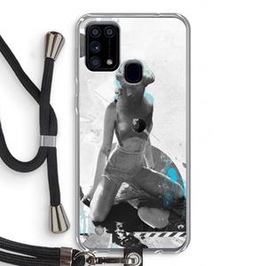 CaseCompany I will not feel a thing: Samsung Galaxy M31 Transparant Hoesje met koord