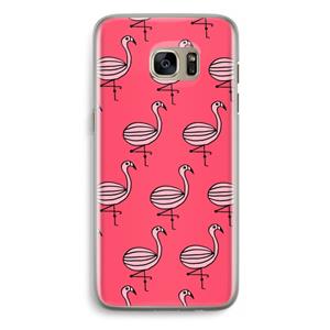 CaseCompany Flamingo: Samsung Galaxy S7 Edge Transparant Hoesje