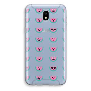 CaseCompany Smiley watermeloenprint: Samsung Galaxy J5 (2017) Transparant Hoesje