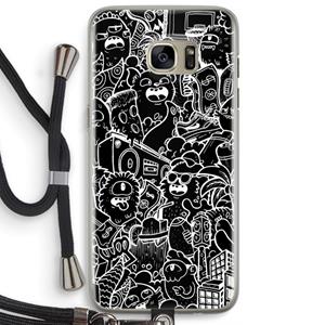 CaseCompany Vexx Black City : Samsung Galaxy S7 Edge Transparant Hoesje met koord