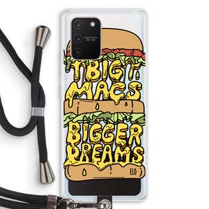 CaseCompany Big Macs Bigger Dreams: Samsung Galaxy S10 Lite Transparant Hoesje met koord