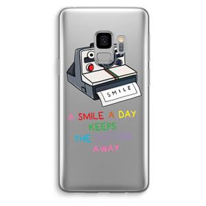 CaseCompany Smile: Samsung Galaxy S9 Transparant Hoesje