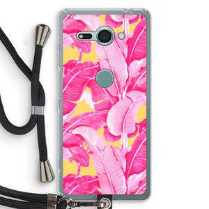 CaseCompany Pink Banana: Sony Xperia XZ2 Compact Transparant Hoesje met koord