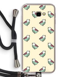 CaseCompany Vogeltjes: Samsung Galaxy J4 Plus Transparant Hoesje met koord