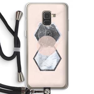 CaseCompany Creatieve toets: Samsung Galaxy A8 (2018) Transparant Hoesje met koord