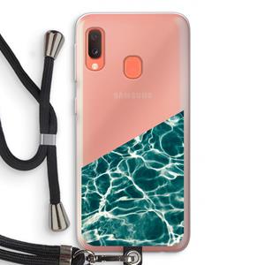 CaseCompany Weerkaatsing water: Samsung Galaxy A20e Transparant Hoesje met koord