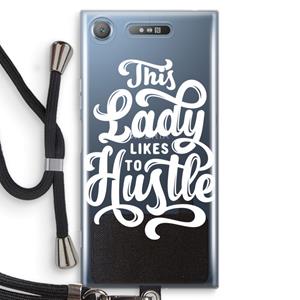 CaseCompany Hustle Lady: Sony Xperia XZ1 Transparant Hoesje met koord