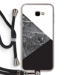 CaseCompany Combinatie marmer: Samsung Galaxy J4 Plus Transparant Hoesje met koord