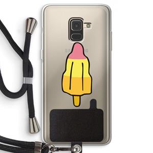 CaseCompany Raketijsje: Samsung Galaxy A8 (2018) Transparant Hoesje met koord