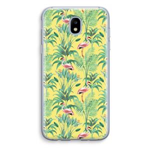 CaseCompany Flamingo party: Samsung Galaxy J5 (2017) Transparant Hoesje