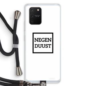 CaseCompany Negenduust vierkant: Samsung Galaxy S10 Lite Transparant Hoesje met koord