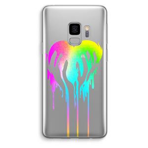 CaseCompany Hold My Heart: Samsung Galaxy S9 Transparant Hoesje
