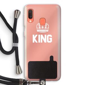 CaseCompany King zwart: Samsung Galaxy A20e Transparant Hoesje met koord