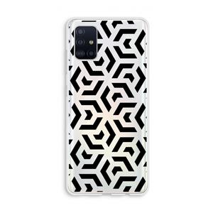 CaseCompany Crazy pattern: Galaxy A51 4G Transparant Hoesje